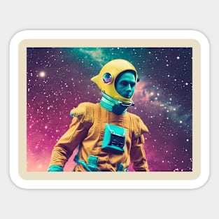 Retro Spaceman Sticker